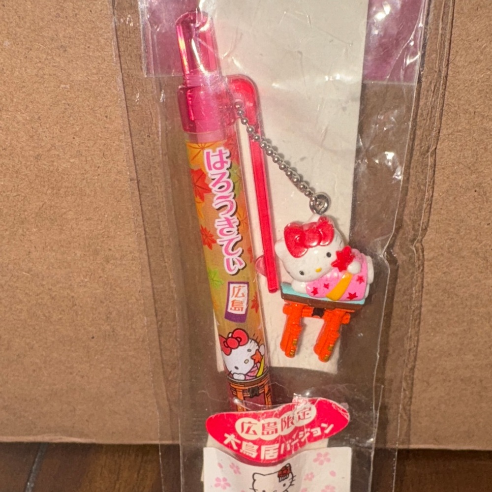 Hello Kitty Pink Pen with Charm